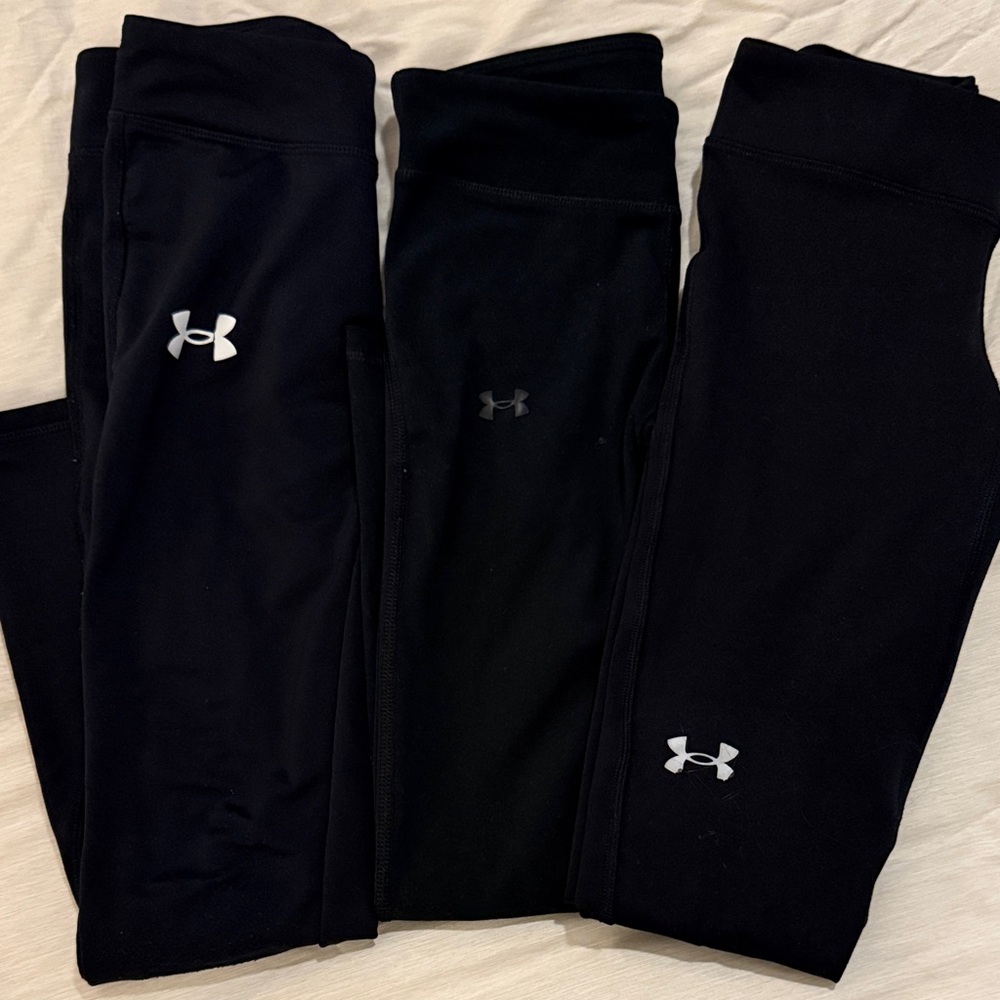 Under Armour Kids Black and Gray Leggings